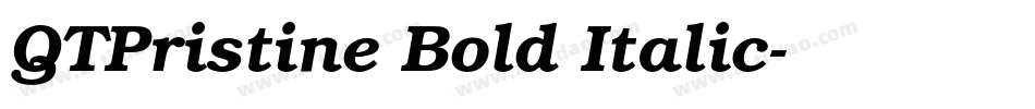 QTPristine Bold Italic字体转换